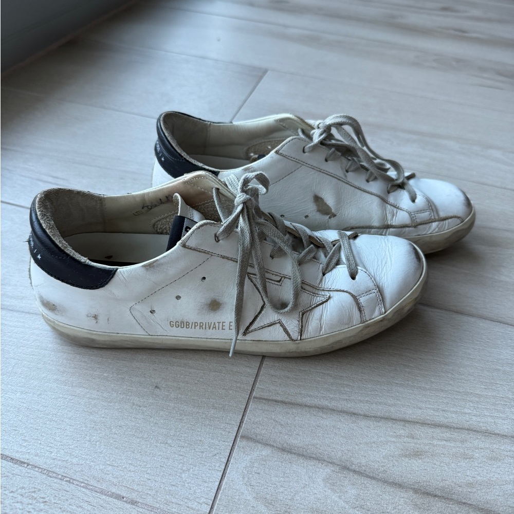 White and Black Star Sneakers